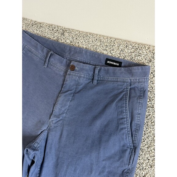 Bonobos Pants Men's 35x34  Blue Slim Fit Chino Flat Front Straight - Picture 2 of 7